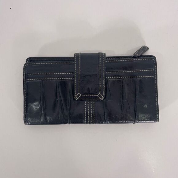 Fossil Black Leather Wallet - Picture 1 of 7